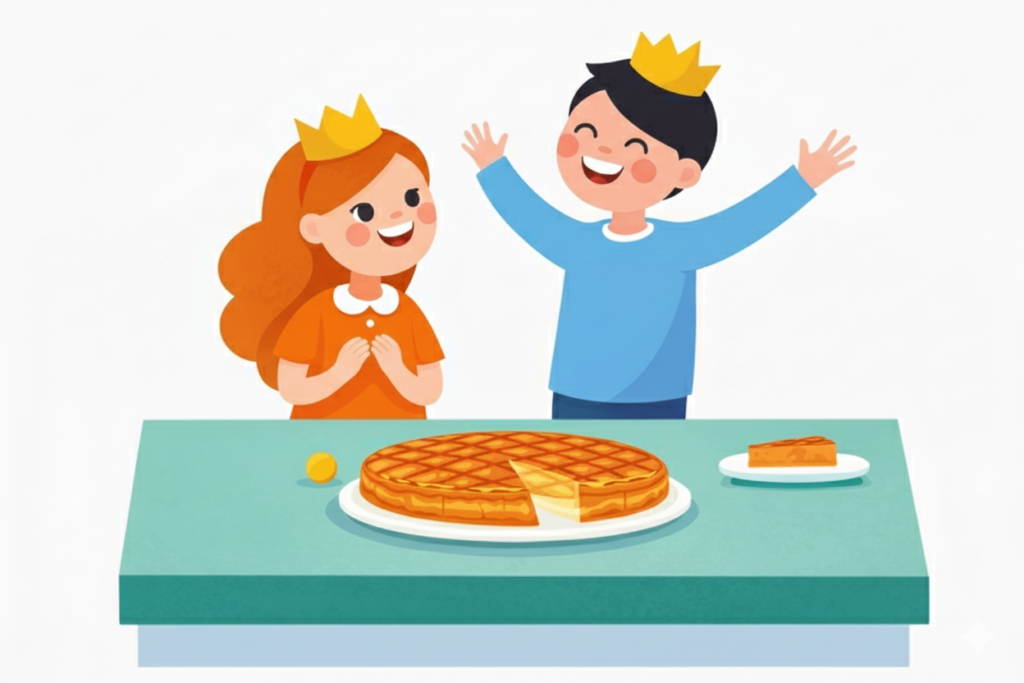 Enfants et Galette des rois